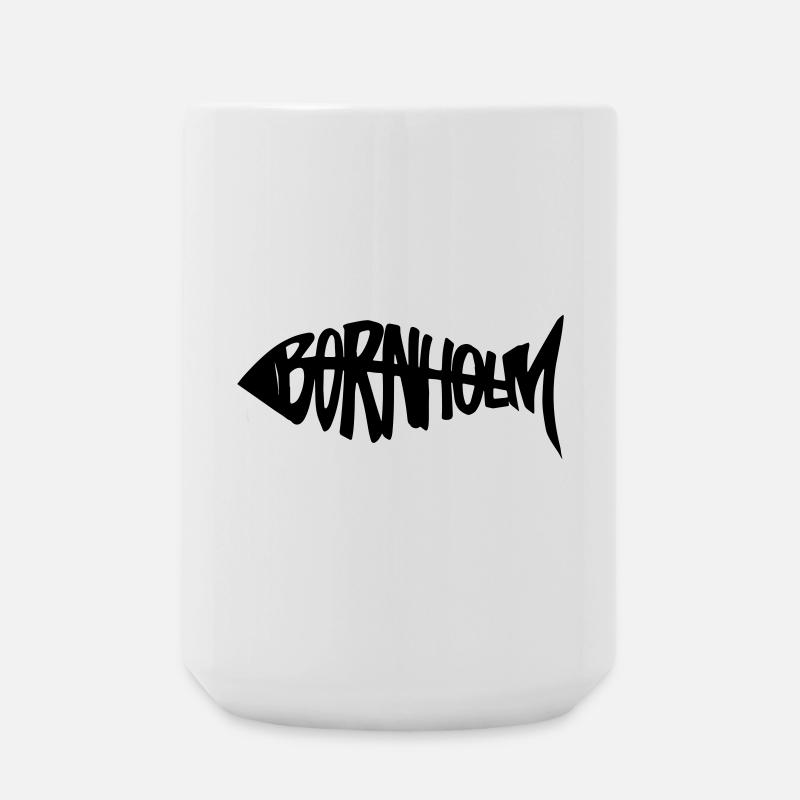 Bornholm - Fisch - Große Tasse 440 ml - Weiß