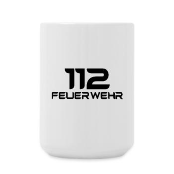Feuerwehr 112 - Shirt - Große Tasse 440 ml - Weiß - Vorne