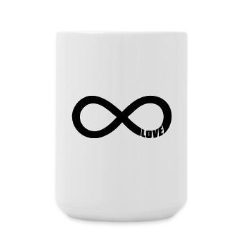 infinite love - valentine - Large Mug 440 ml - white - Front