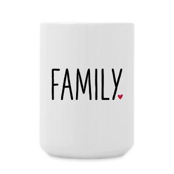 Family Heart - Partenaire cadeau Look Enfant amour - Grande tasse 440 ml - blanc - Devant