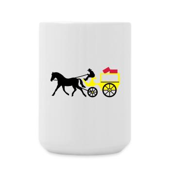 postkutsche post transport - Große Tasse 440 ml - Weiß - Vorne
