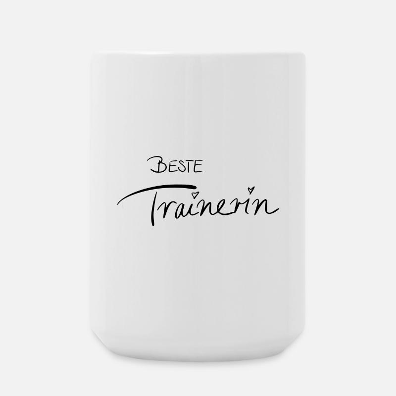 Beste Trainerin - Große Tasse 440 ml - Weiß