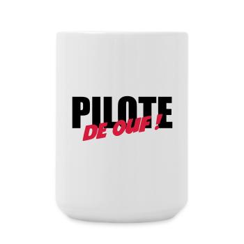 Pilote de ouf ! - Grande tasse 440 ml - blanc - Devant