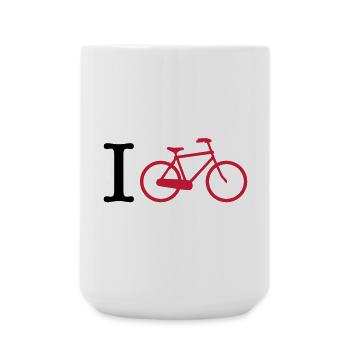 cycling - Large Mug 440 ml - white - Front