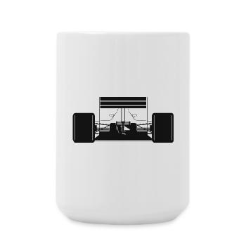 Voiture de formule arrière Voitures de course Symbole de course - Grande tasse 440 ml - blanc - Devant