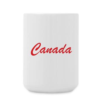 Lettrage Canada Script Rouge - Grande tasse 440 ml - blanc - Devant