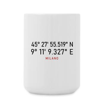 Milano Red Lettering Coordinates - Large Mug 440 ml - white - Front