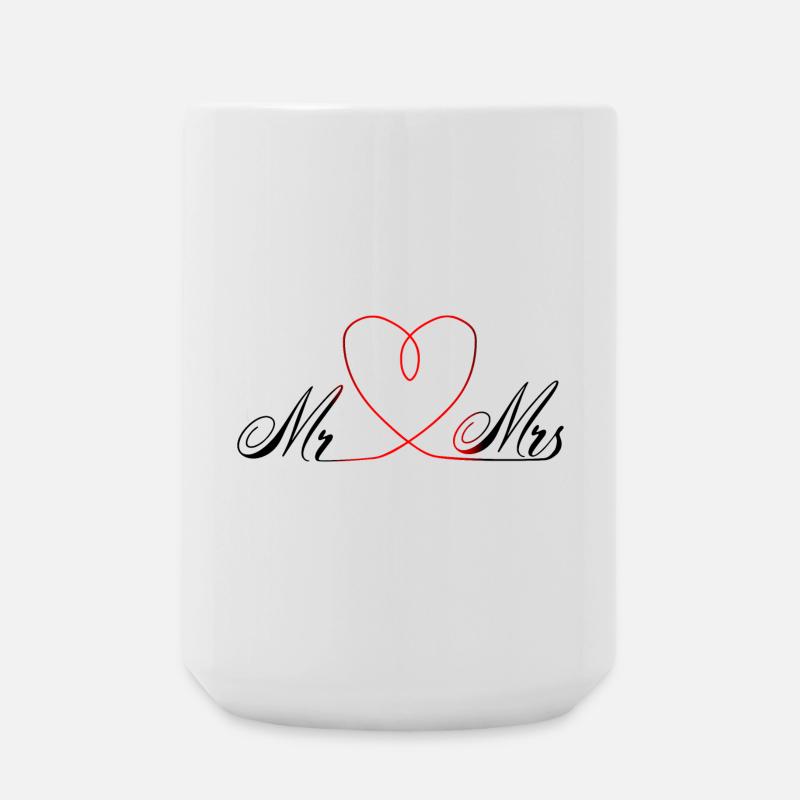 Mr. & Mrs. - Large Mug 440 ml - white