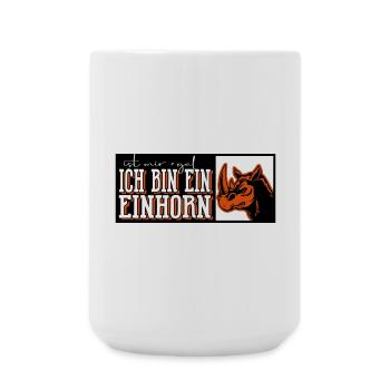 Einhorn unicorn lustig dub nas horn - Große Tasse 440 ml - Weiß - Vorne
