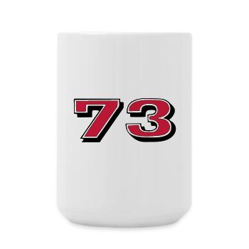 Red 73 on Black - Large Mug 440 ml - white - Front