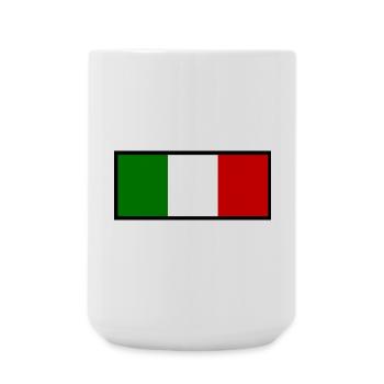 Italien italienische Fahne Flagge Geschenk - Große Tasse 440 ml - Weiß - Vorne
