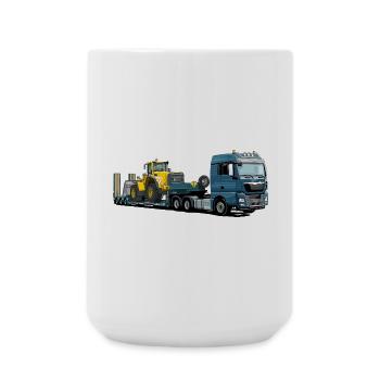 Chargeuse surbaissée avec excavatrice - Grande tasse 440 ml - blanc - Devant