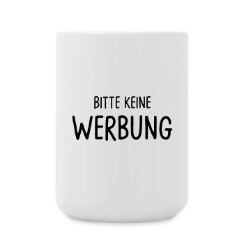 Bitte keine Werbung - Große Tasse 440 ml - Weiß - Vorne