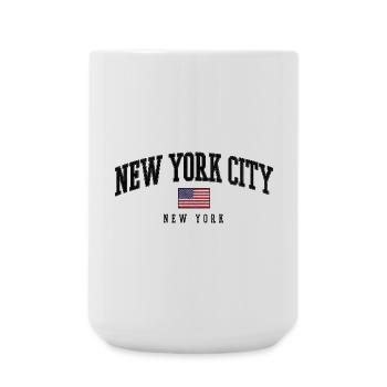 New York City Vintage Distressed Flag - Large Mug 440 ml - white - Front