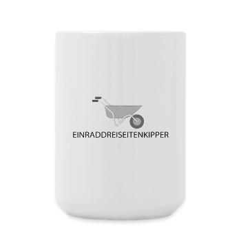 Einraddreiseitenkipper - Schubkarre - Große Tasse 440 ml - Weiß - Vorne