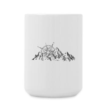 Mountains outdoor wild nature - Large Mug 440 ml - white - Front