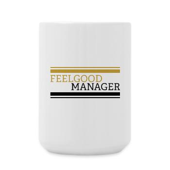 Feelgood manager white tshirt - Große Tasse 440 ml - Weiß - Vorne