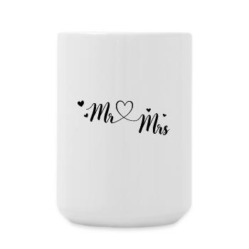 Mr & MRS à personnaliser - Grande tasse 440 ml - blanc - Devant