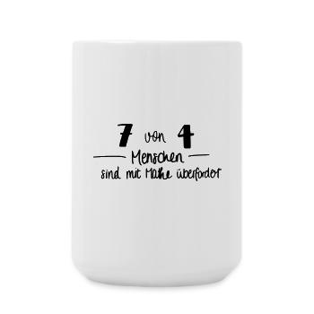 7 von 4 Menschen sind mit Mathe überfordert - Große Tasse 440 ml - Weiß - Vorne