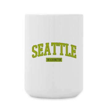 Seattle Washington Lettering - Large Mug 440 ml - white - Front