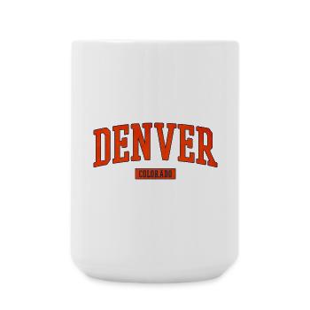 Denver Colorado Arch Emblem - Große Tasse 440 ml - Weiß - Vorne