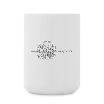 Mein Leben - Große Tasse 440 ml - Weiß - Vorne