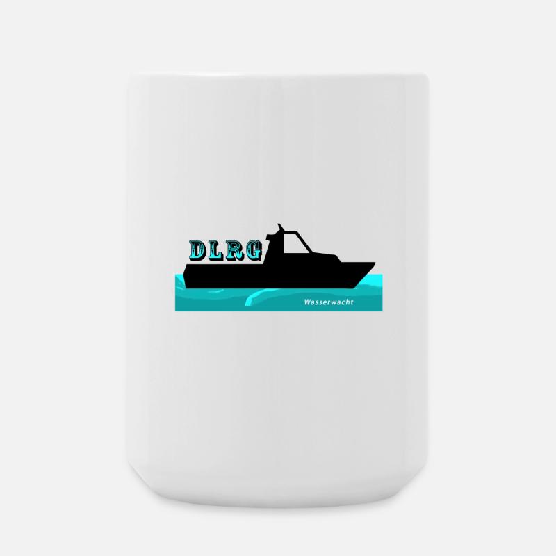 DLRG - Rettungsboot, - Große Tasse 440 ml - Weiß