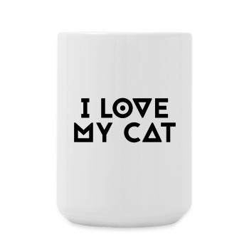 I love my cat - Large Mug 440 ml - white - Front
