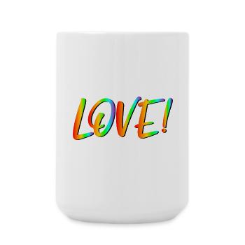 LGBTQ LIEBE - Große Tasse 440 ml - Weiß - Vorne