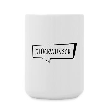 Speech bubble congratulations - Large Mug 440 ml - white - Front