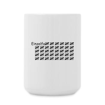 Einzelfall schwarz - Große Tasse 440 ml - Weiß - Vorne