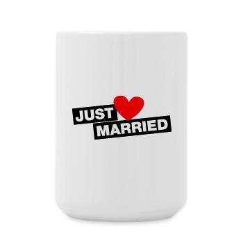 Just Married - for young and old married couples - Large Mug 440 ml - white - Front
