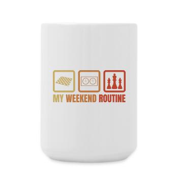 Chess Weekend - Large Mug 440 ml - white - Front