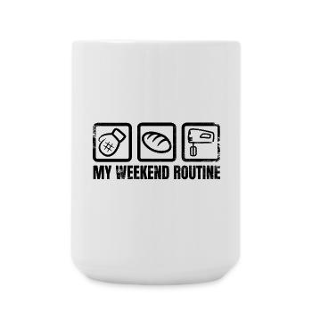 A Baker's Weekend - Large Mug 440 ml - white - Front