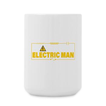 HOMME ELECTRIQUE - Grande tasse 440 ml - blanc - Devant