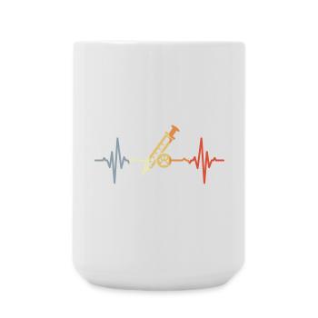 Tiermedizin Spritze EKG - Große Tasse 440 ml - Weiß - Vorne