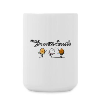 Tanzen und Lachen - Große Tasse 440 ml - Weiß - Vorne