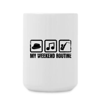 Week-end des saxophonistes - Grande tasse 440 ml - blanc - Devant