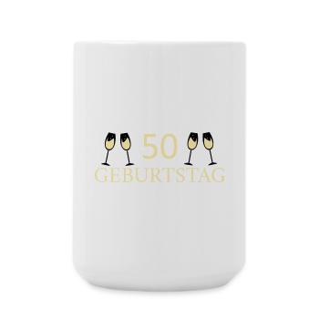 50.Geburtstag 50 Jahre - Große Tasse 440 ml - Weiß - Vorne