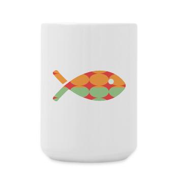 POISSON. SARDINE. POISSON D'AVRIL. MER. OCÉAN - Grande tasse 440 ml - blanc - Devant