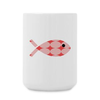 POISSON. POISSON D'AVRIL. MER. OCÉAN. NATURE. HUMO - Grande tasse 440 ml - blanc - Devant