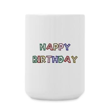 ALLES GUTE ZUM GEBURTSTAG. ALLES GUTE ZUM GEBURTSTAG. JAHRESTAG. - Große Tasse 440 ml - Weiß - Vorne