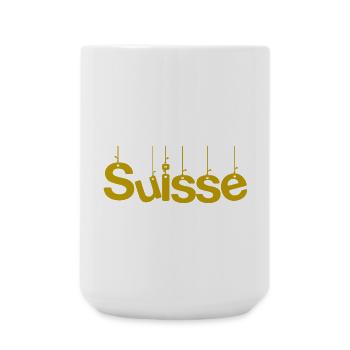 SWITZERLAND. COUNTRY. GENEVA. SWITZERLAND. HUMOR. COUNTRY. DRAPEA - Large Mug 440 ml - white - Front