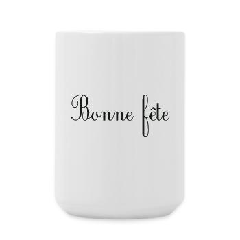 FATHER'S DAY. HAPPY FATHER'S DAY. DAD. HAPPY BIRTHDAY. - Large Mug 440 ml - white - Front