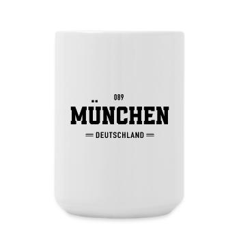 089 Muenchen Deutschland - Große Tasse 440 ml - Weiß - Vorne