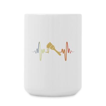 Vintage Painter's Brush - Large Mug 440 ml - white - Front