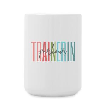 Trainerin Parkour Parkourtrainerin Geschenk - Große Tasse 440 ml - Weiß - Vorne