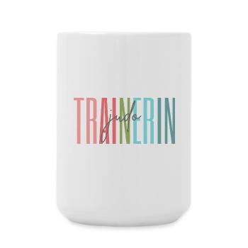 Trainerin Judo Judotrainer Kampfsport Geschenk - Große Tasse 440 ml - Weiß - Vorne