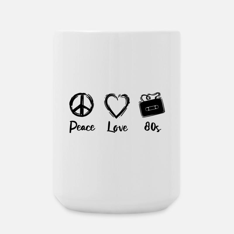 Ich liebe die 80er - Große Tasse 440 ml - Weiß
