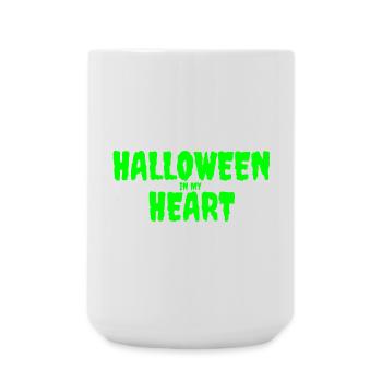 Halloween in My Heart Typography Design - Large Mug 440 ml - white - Front